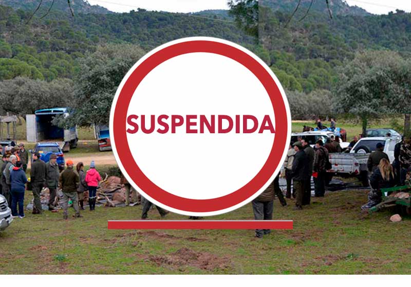 Aluvión de suspensiones de monterías en este fin de semana