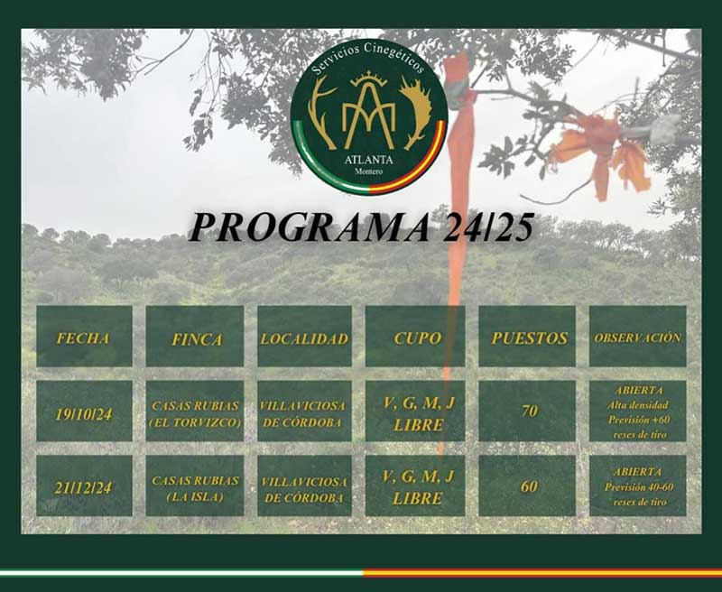 Programa Monterías Guadalcazal