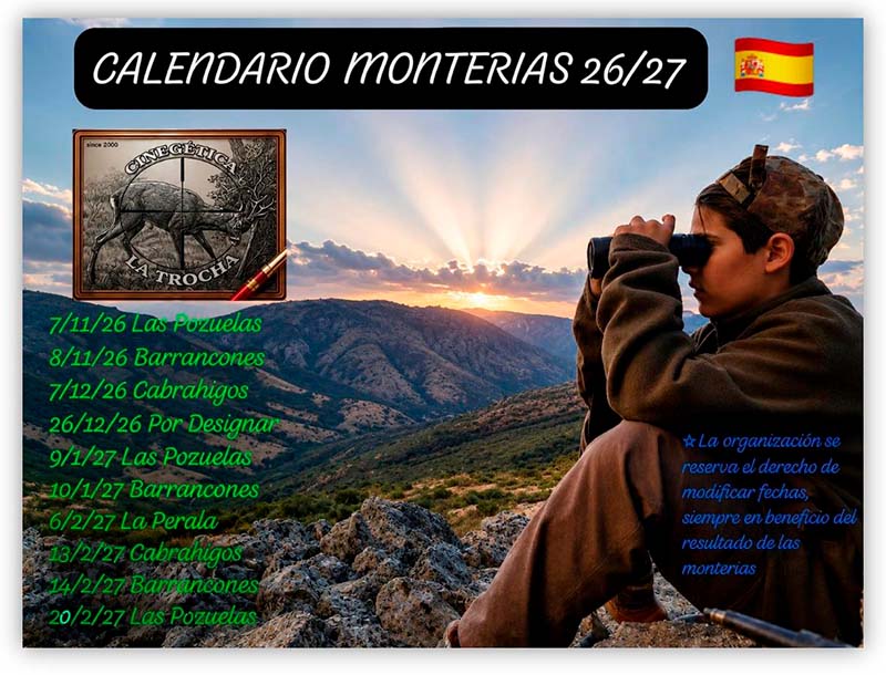 Programa Monterias Cinegetica La Trocha