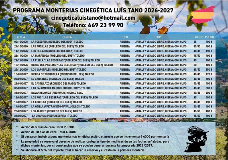 Programa de Monterias Monterias Riquelme 2022 2023