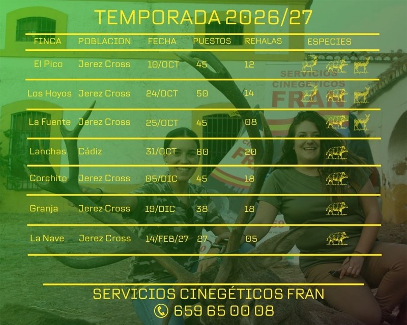 Programa Monterias Fran Servicios Cinegeticos