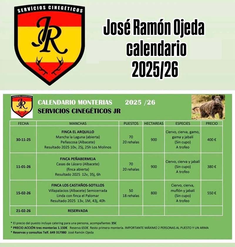 Programa Monterias Jose Ramon Ojeda 2025