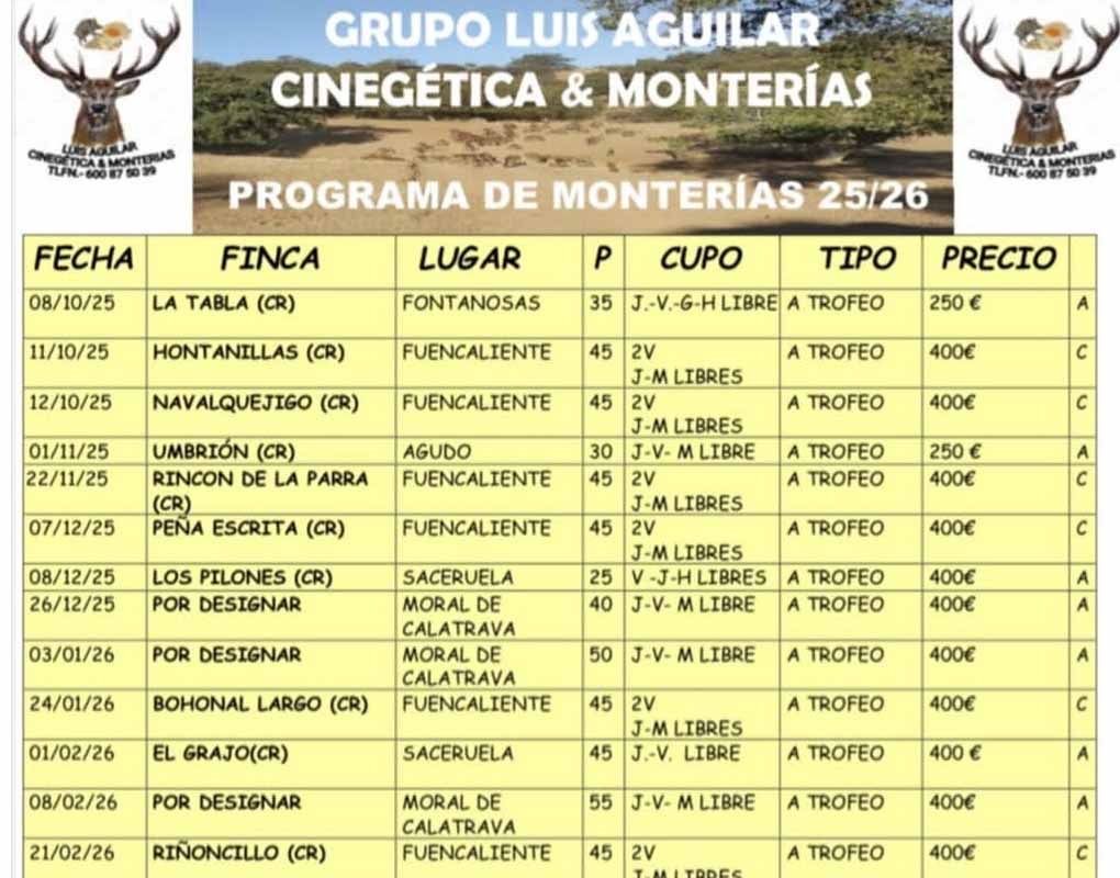 Programa Monterias Luis Aguilar 2025