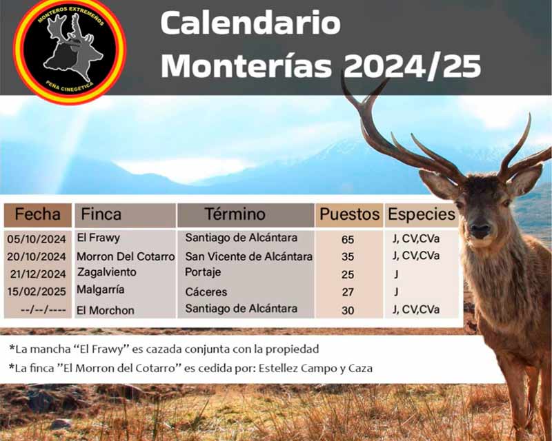 Programa monteros extremeños