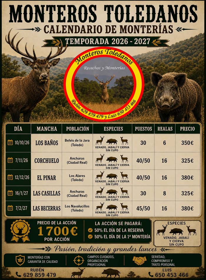 Programa Monterias Monteros Toledanos