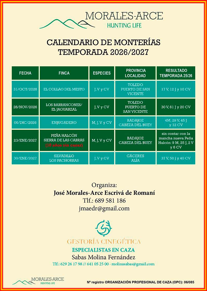 Programa Monterias Morales Arce 2025