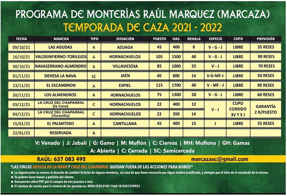 Programa Monterías Marcaza
