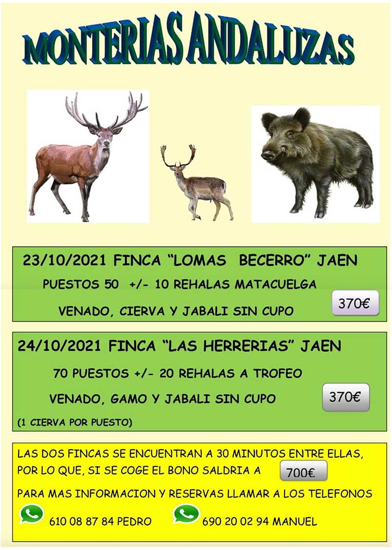 Programa Monterías Monterías Andaluzas