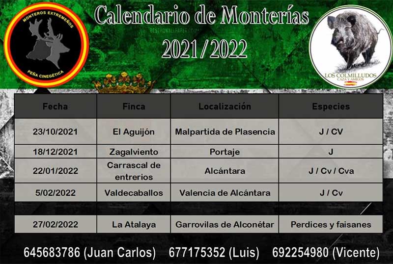 Programa Monterías Los Colmilludos