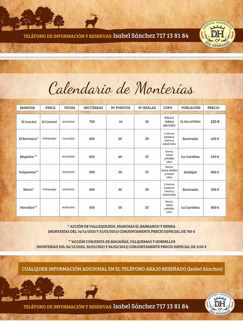 Programa Monterías Dos Hermanas