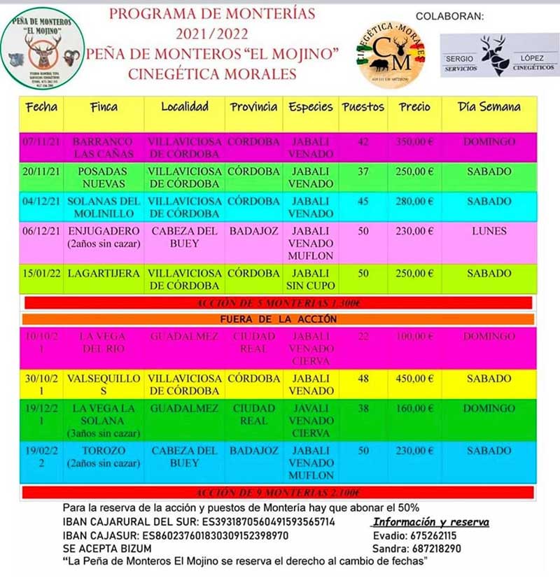 Programa Monterías S C El Mojino