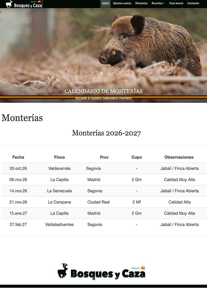 Programa Manuel Cabezas Servios de Caza