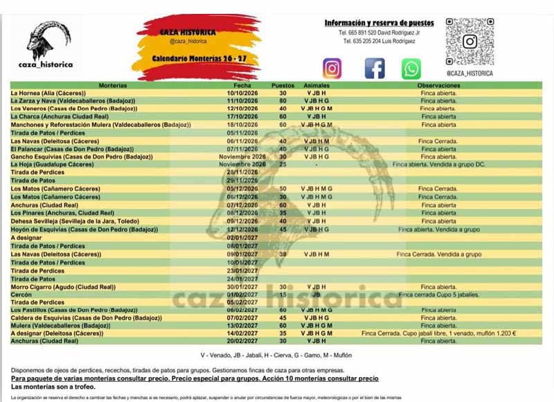 Programa Caza Historica