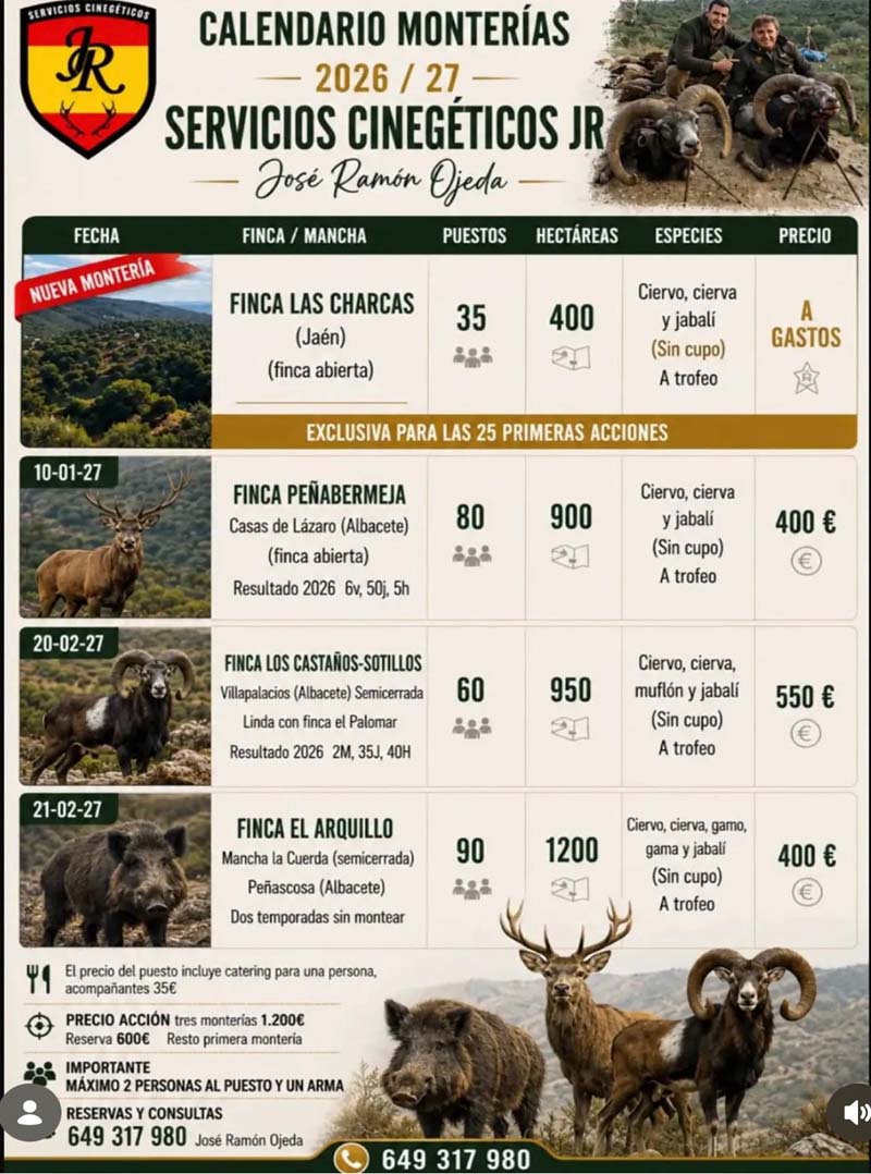 Programa Monterias Jose Ramon Ojeda 2025