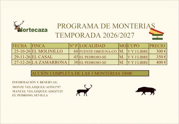 Programa de Monterias nortecaza